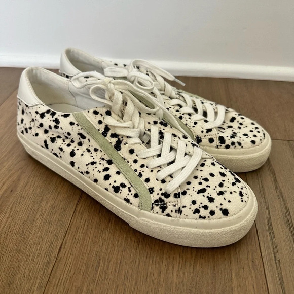Madewell‎ Sidewalk Shoes Low-Top Sneakers in Spatter-Painted Calf Hair Size 9 - Picture 3 of 7